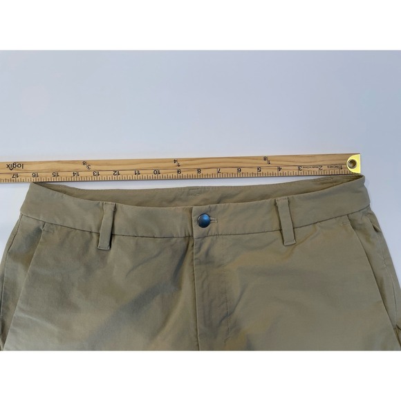 Lululemon Commission Classic‎ Shorts Men's 32  9" Warpstreme Tan Brown Stretch - Picture 5 of 7
